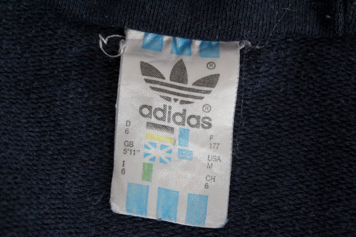 ADIDAS 90'S VINTAGE ZIP-THROUGH HOODIE SWEATSHIRT D6 LARGE