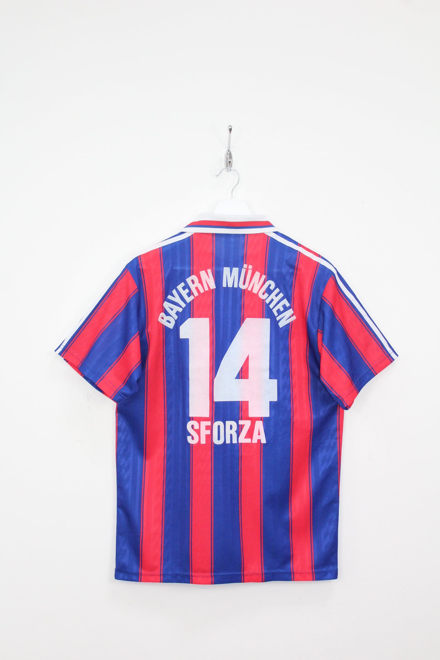 BAYERN MUNICH 1995-97 VINTAGE ADIDAS #14 SFORZA HOME FOOTBALL SHIRT SMALL