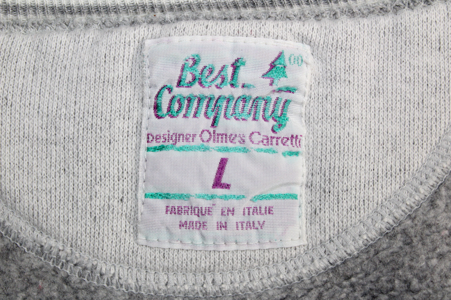 BEST COMPANY 80'S VINTAGE EMBROIDERED RACCOON SWEATSHIRT LARGE