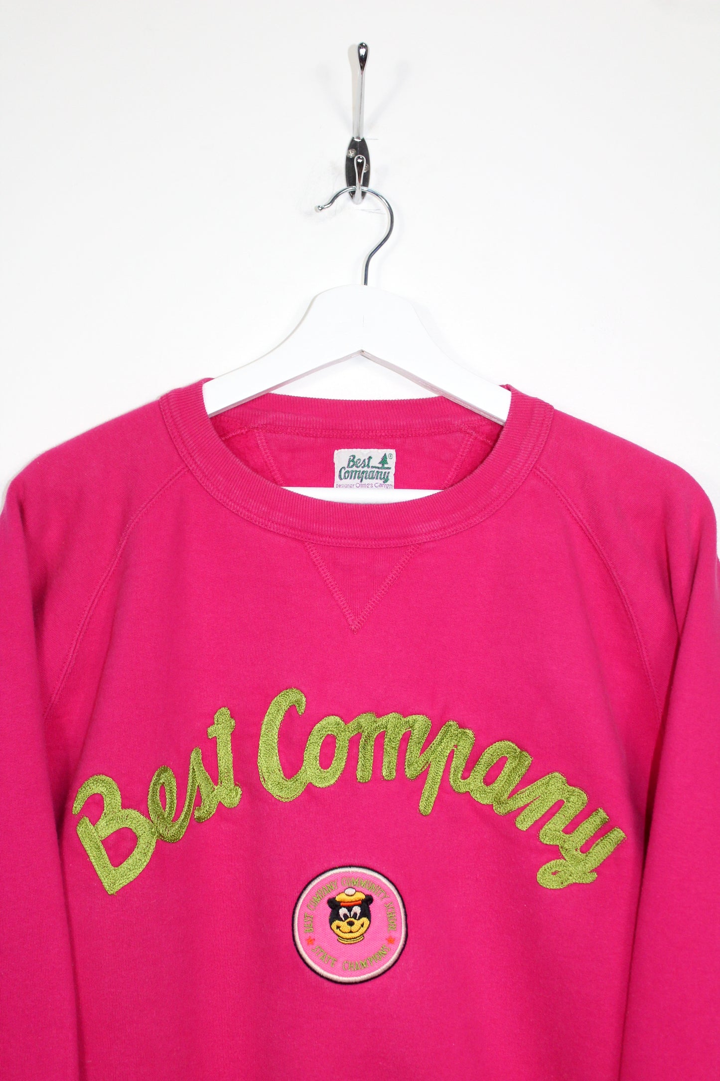 BEST COMPANY 80'S VINTAGE EMBROIDERED SPELL OUT SWEATSHIRT XL