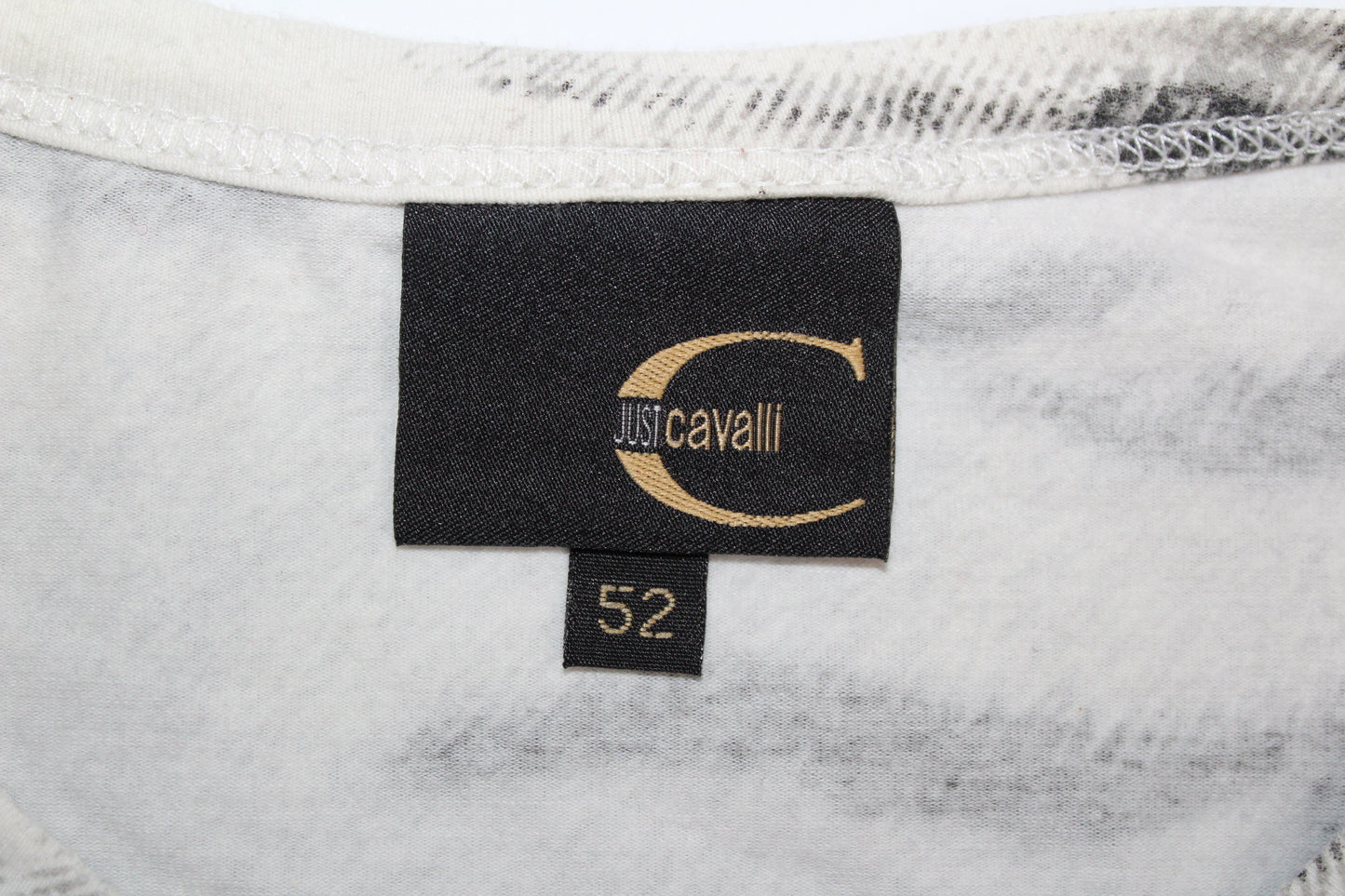 VINTAGE JUST CAVALLI SS 2002 ZEBRA CAMEL FADED PRINT T-SHIRT MEDIUM
