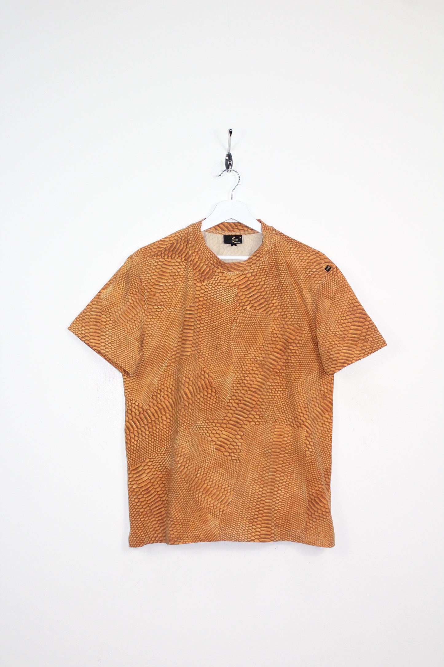 JUST CAVALLI VINTAGE SNAKE SKIN PATTERN T-SHIRT MEDIUM