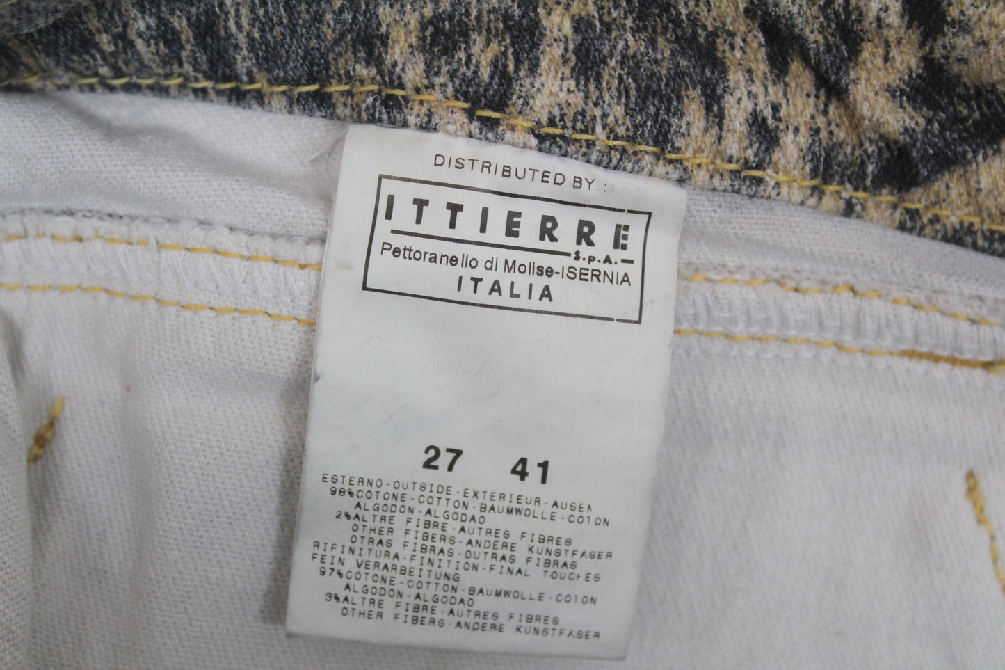 VINTAGE JUST CAVALLI TIGER PRINT LOW RISE CAPRI TROUSERS W 30"