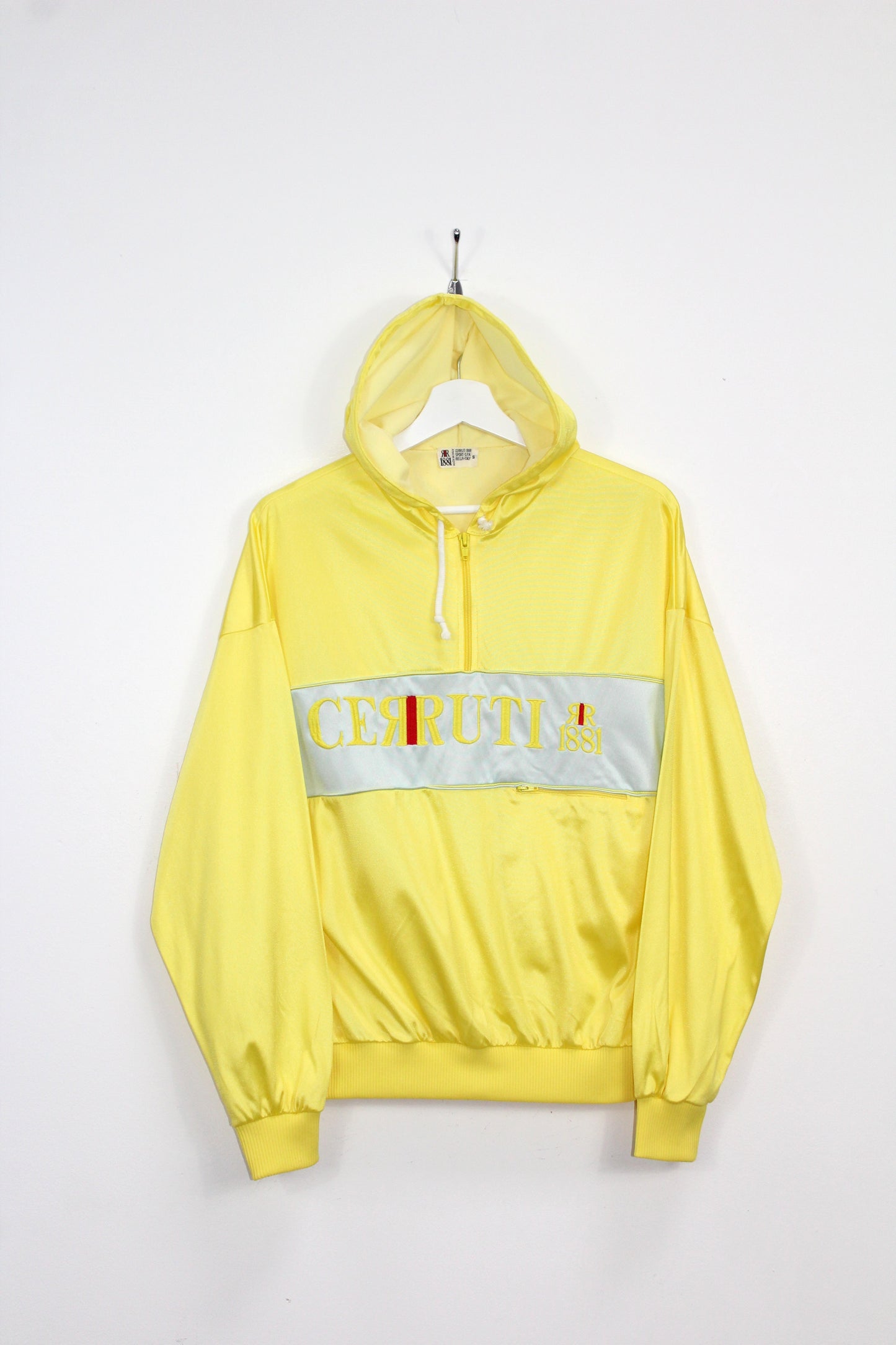 CERRUTI 1881 80'S VINTAGE JIMMY CONNORS 1983 HOODIE TRACKSUIT TOP JACKET SMALL
