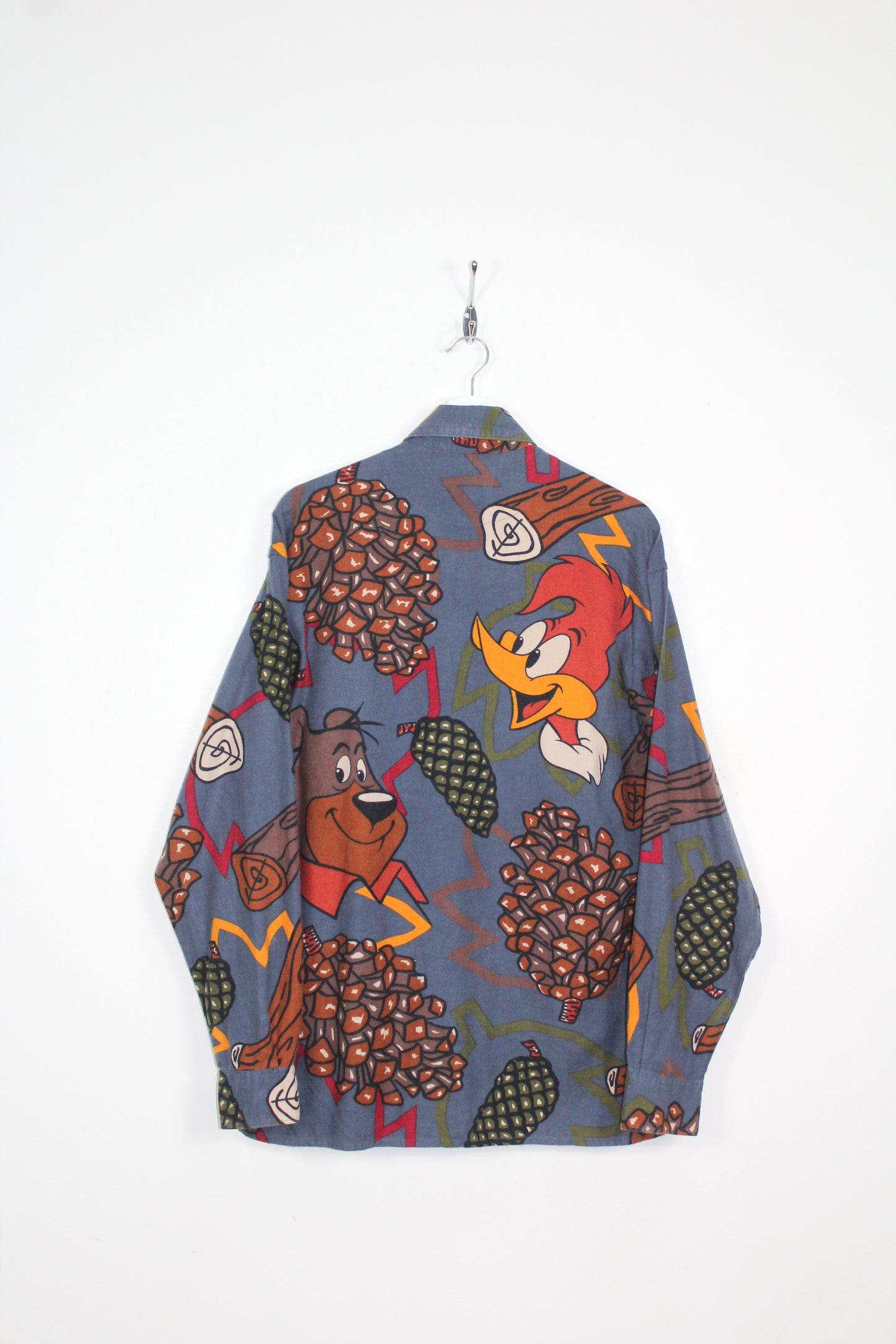 JC DE CASTELBAJAC 90'S VINTAGE YOGI BEAR & WOODY WOODPECKER SCENE LONG SLEEVE SHIRT
