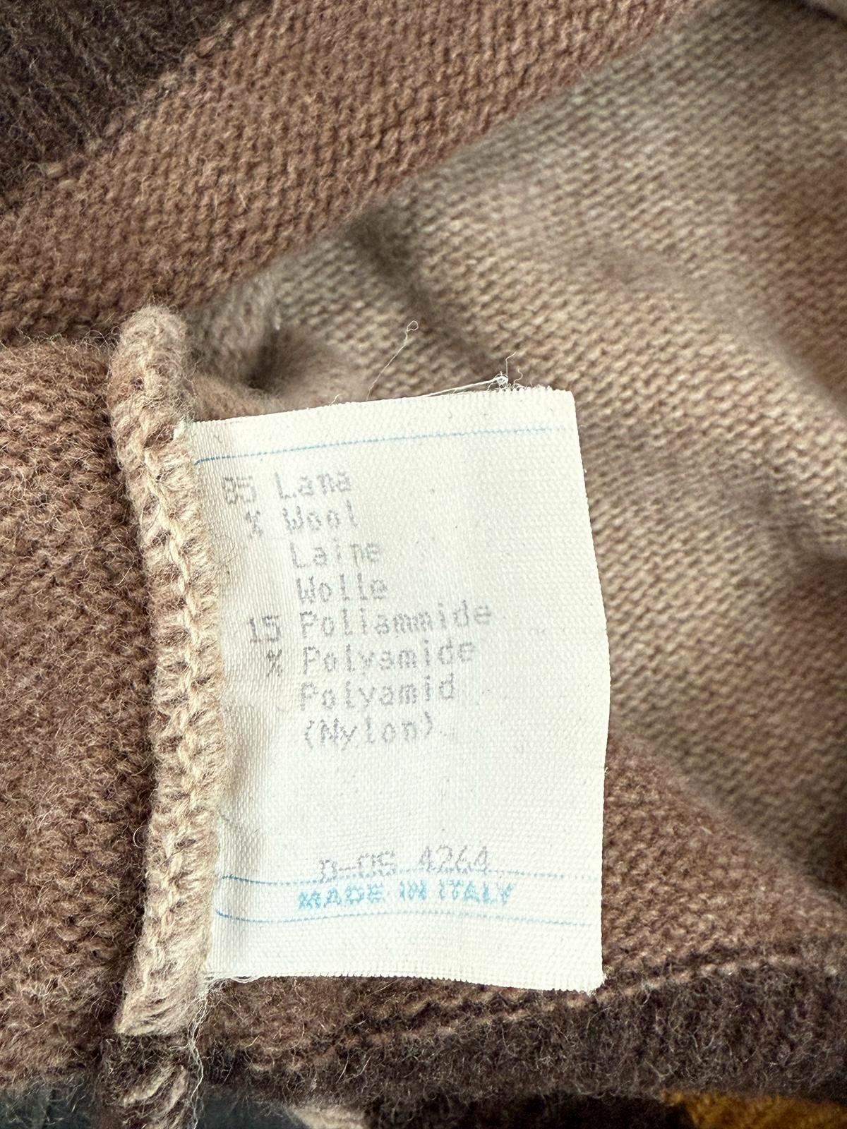 JC DE CASTELBAJAC 90'S VINTAGE CHARLIE BROWN "WORK BEFORE PLEASURE" WOOL JUMPER LARGE