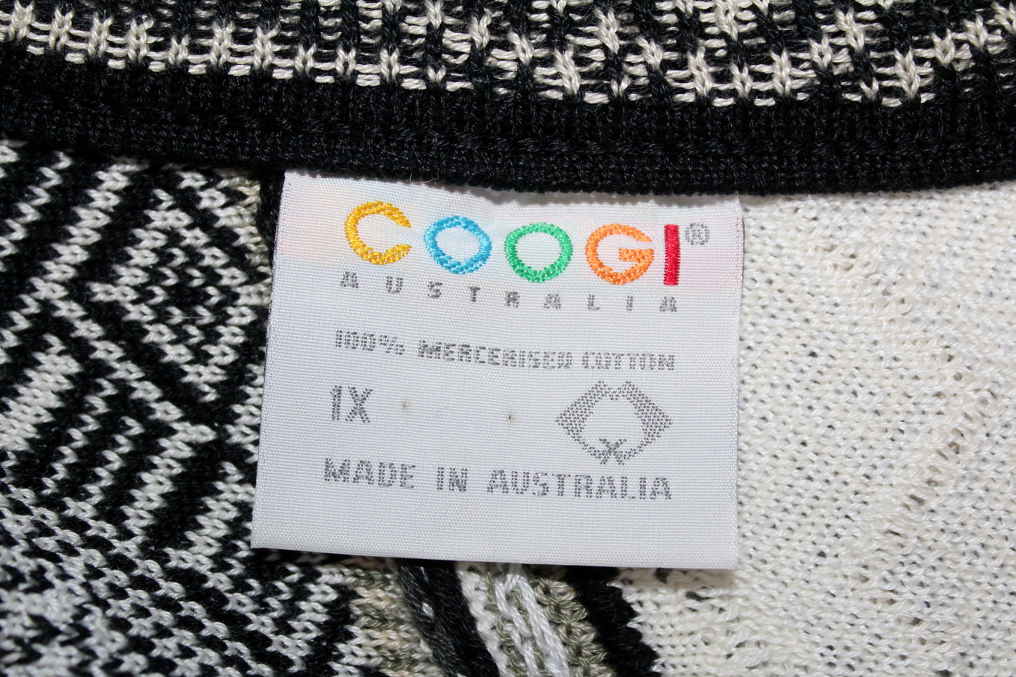 COOGI 90'S VINTAGE 3D KNITWEAR COTTON CARDIGAN XXL