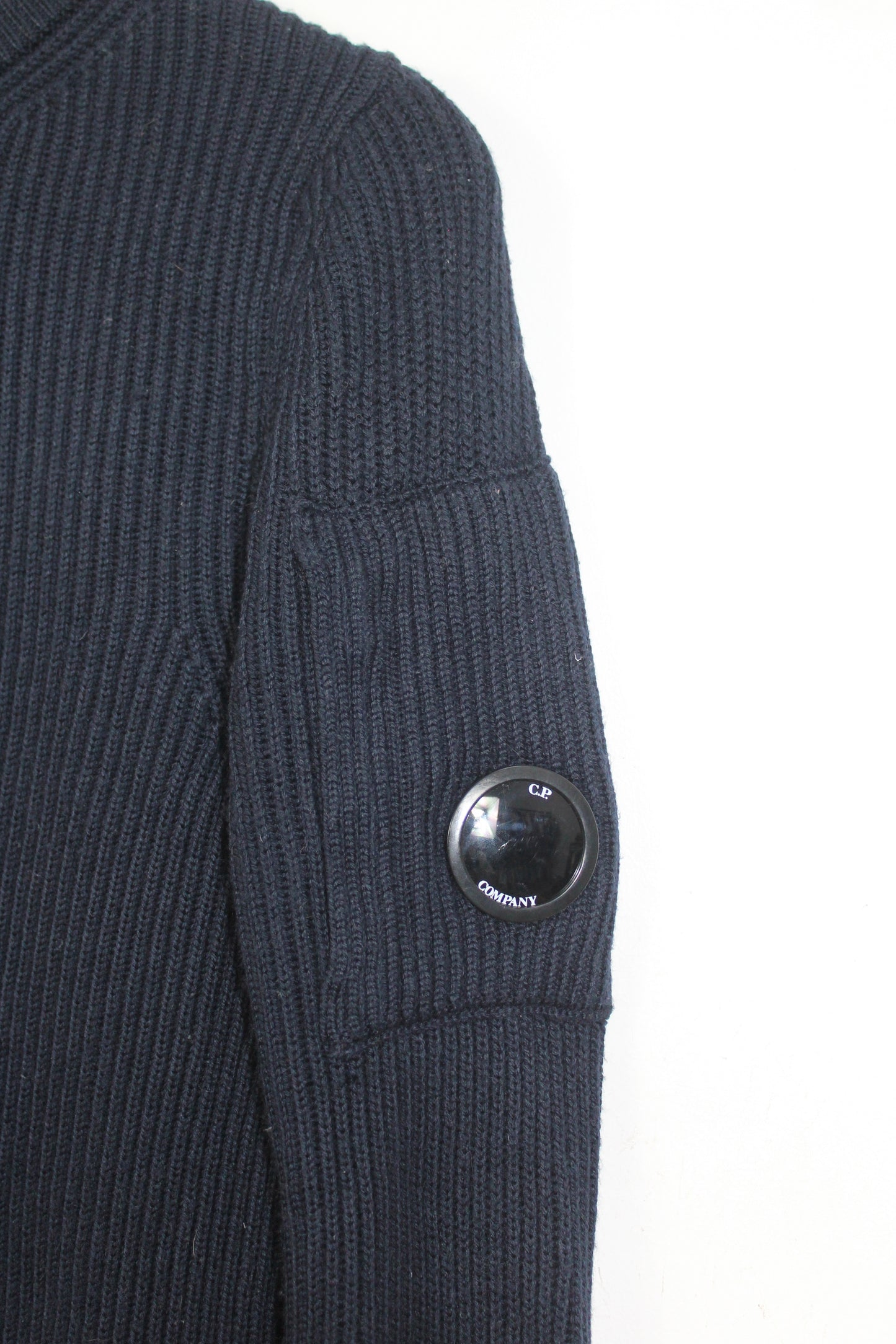 C.P. COMPANY RIBBED KNIT WOOL JUMPER XS