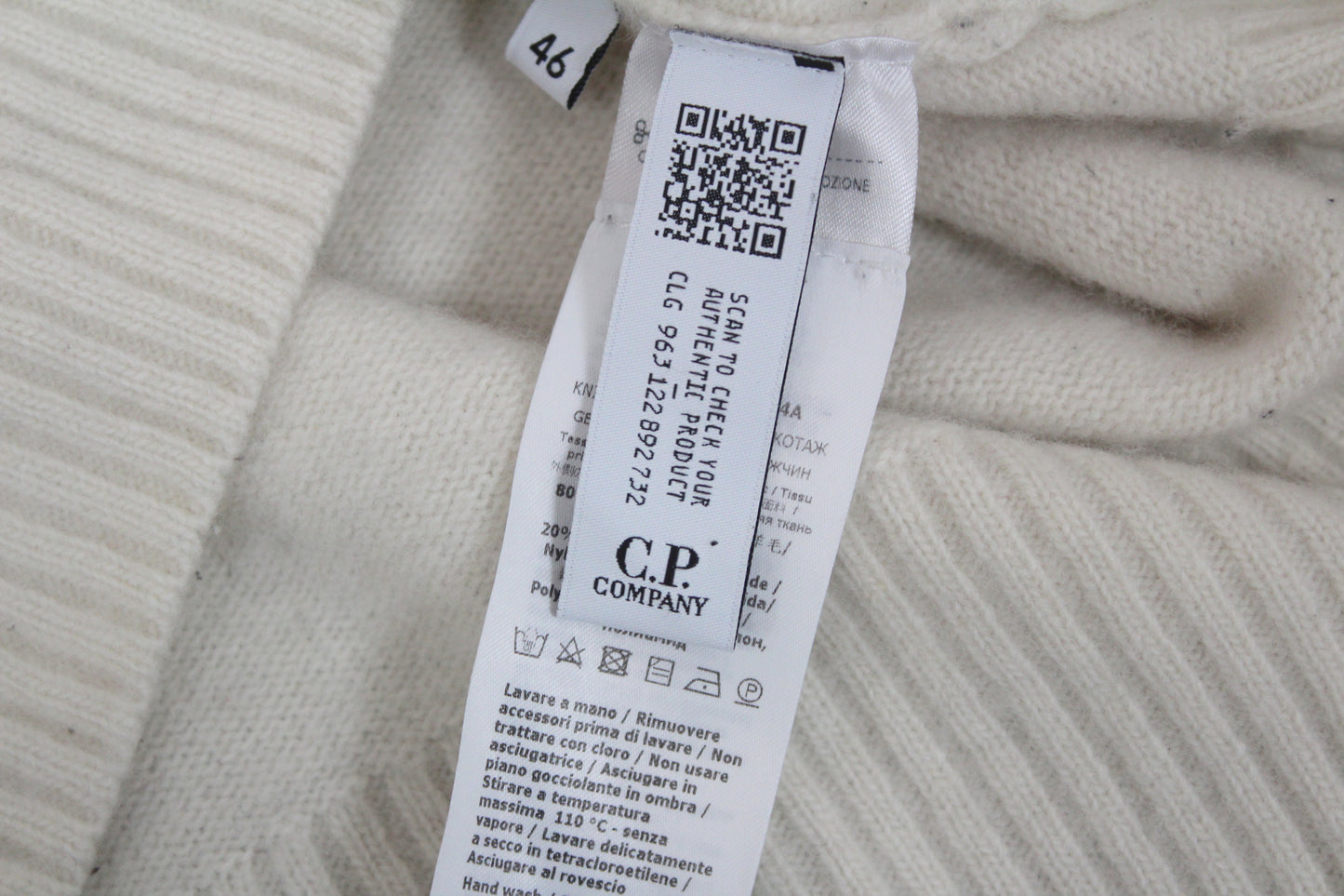 CP COMPANY AW 2022 ROLL NECK KNIT WOOL JUMPER SMALL