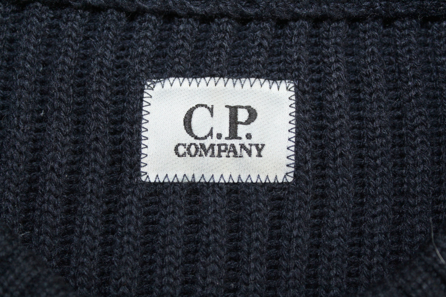 CP COMPANY RIBBED KNIT WOOL JUMPER MEDIUM