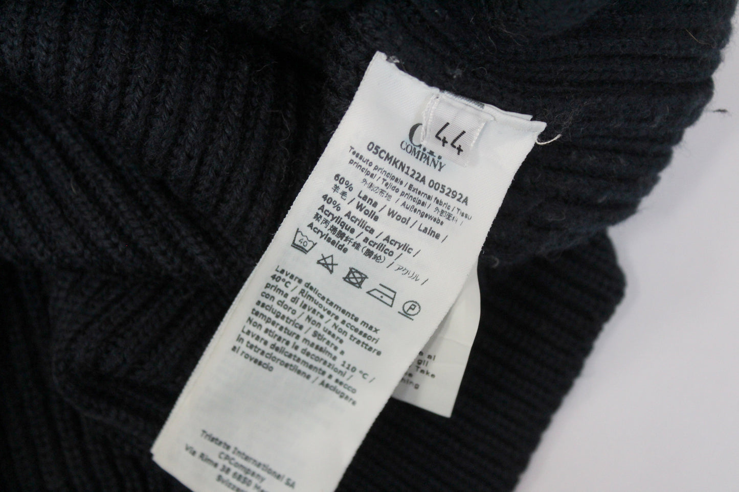 C.P. COMPANY RIBBED KNIT WOOL JUMPER XS