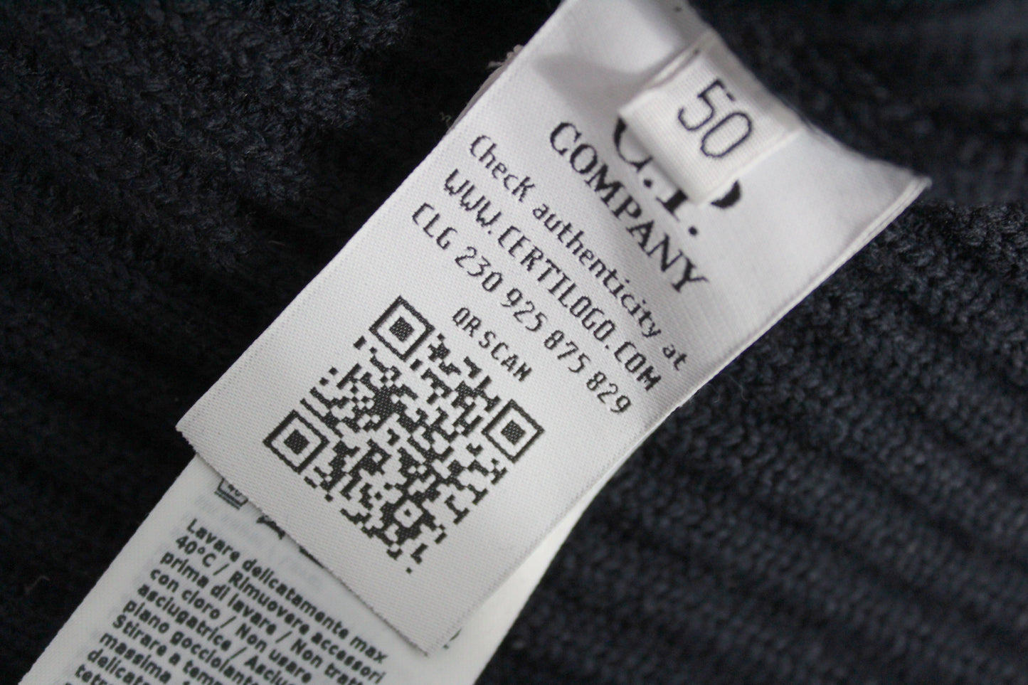 CP COMPANY RIBBED KNIT WOOL JUMPER MEDIUM
