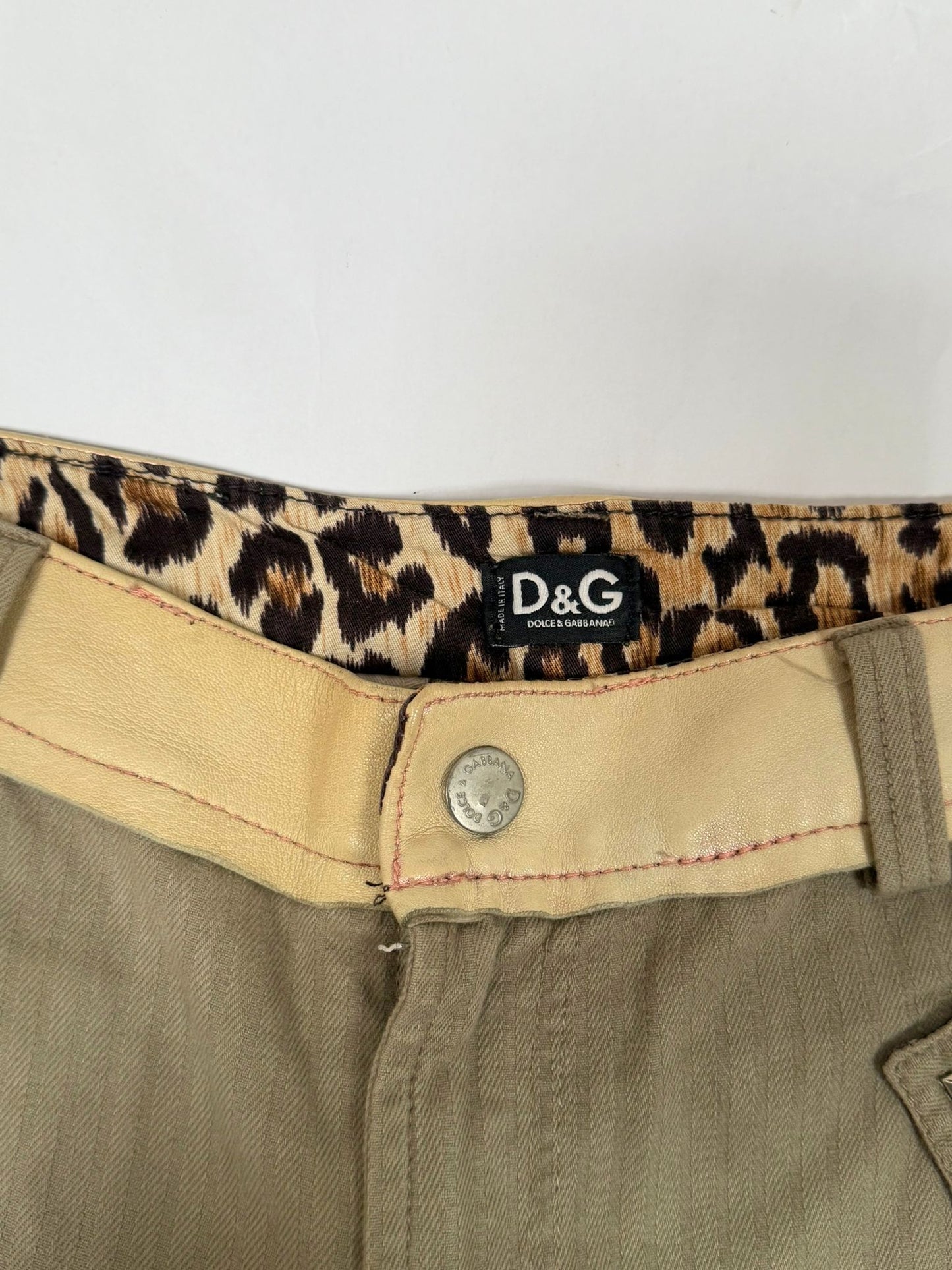 VINTAGE DOLCE & GABBANA SS 2003 CARGO TROUSERS W 30" X L 29"