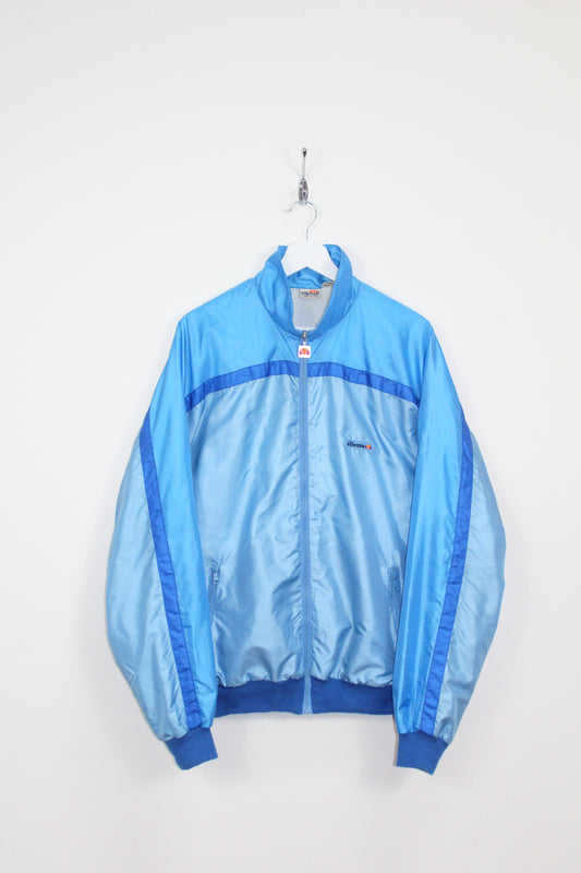 ELLESSE 80'S VINTAGE TENNIS LINED TRACKSUIT TOP JACKET LARGE