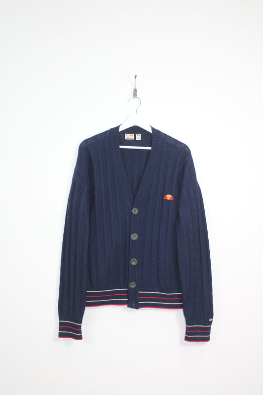 ELLESSE 80'S VINTAGE TENNIS WOOL CARDIGAN MEDIUM