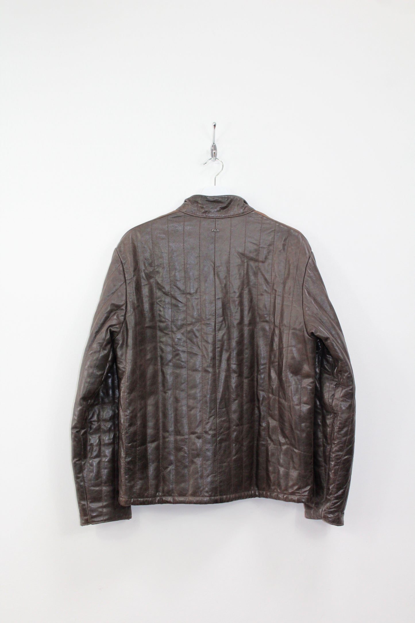 FILA x FERRARI 90'S VINTAGE LEATHER JACKET MEDIUM