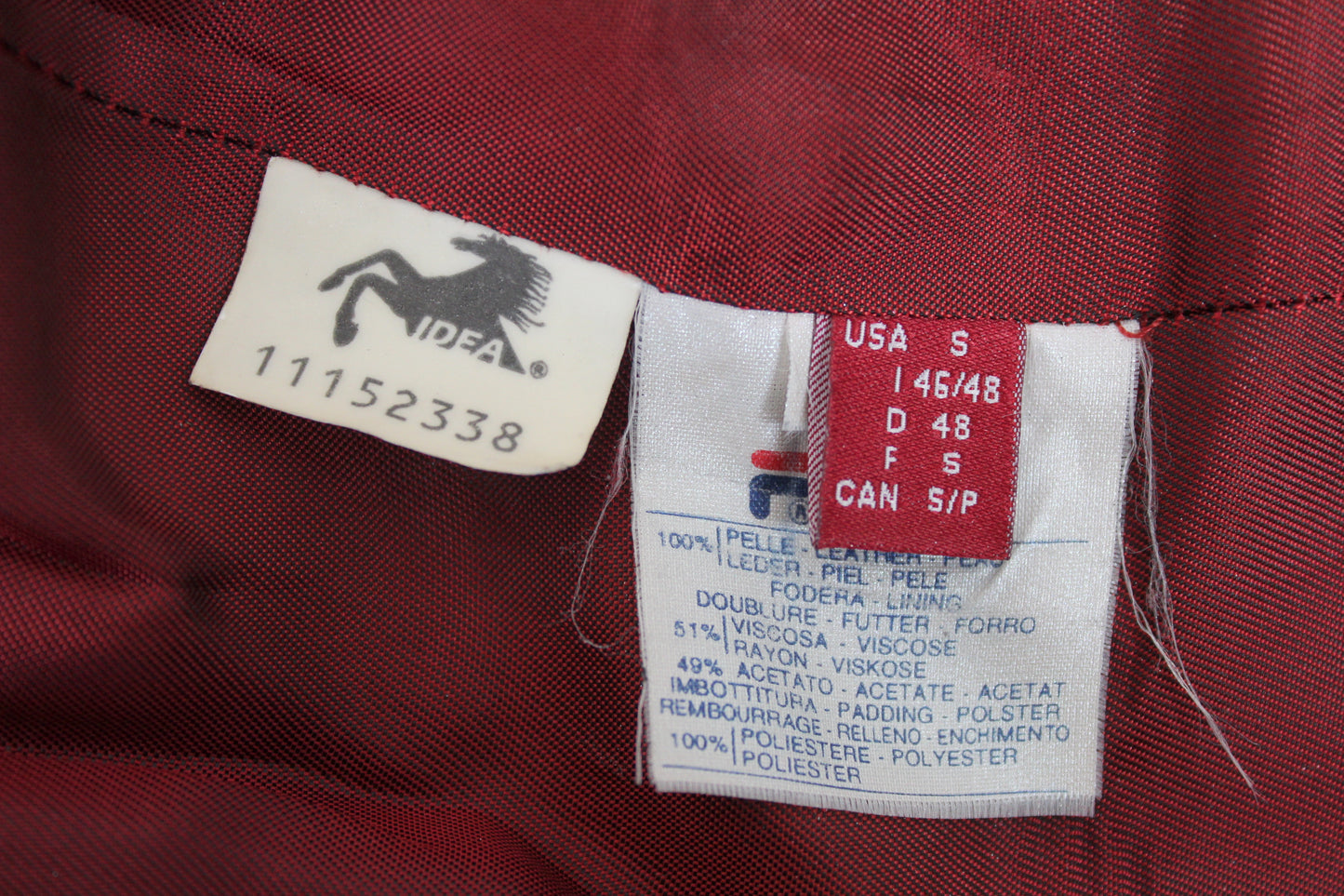 FILA x FERRARI 90'S VINTAGE LEATHER JACKET MEDIUM