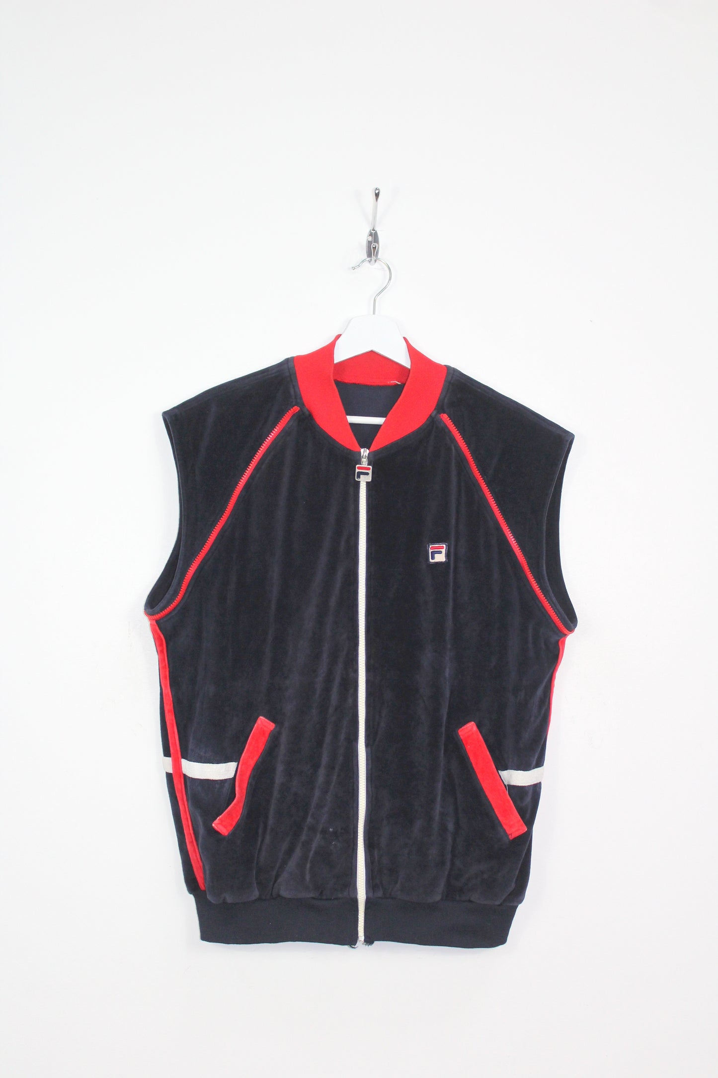 FILA 70'S VINTAGE VARISSA VELOUR TRACKSUIT TOP JACKET LARGE