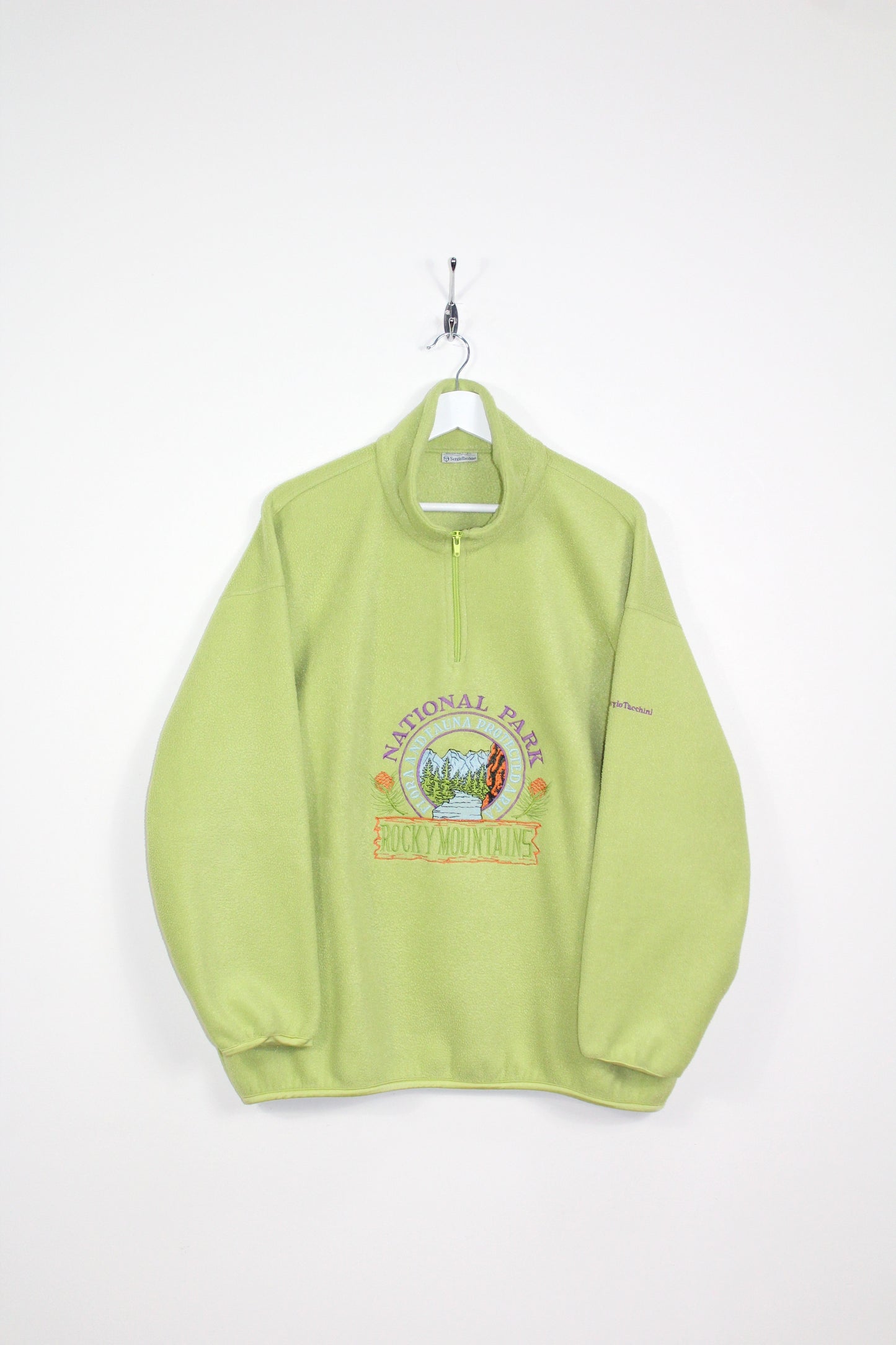 SERGIO TACCHINI 90'S VINTAGE ROCKY MOUNTAINS SCENE FLEECE SWEATSHIRT XL