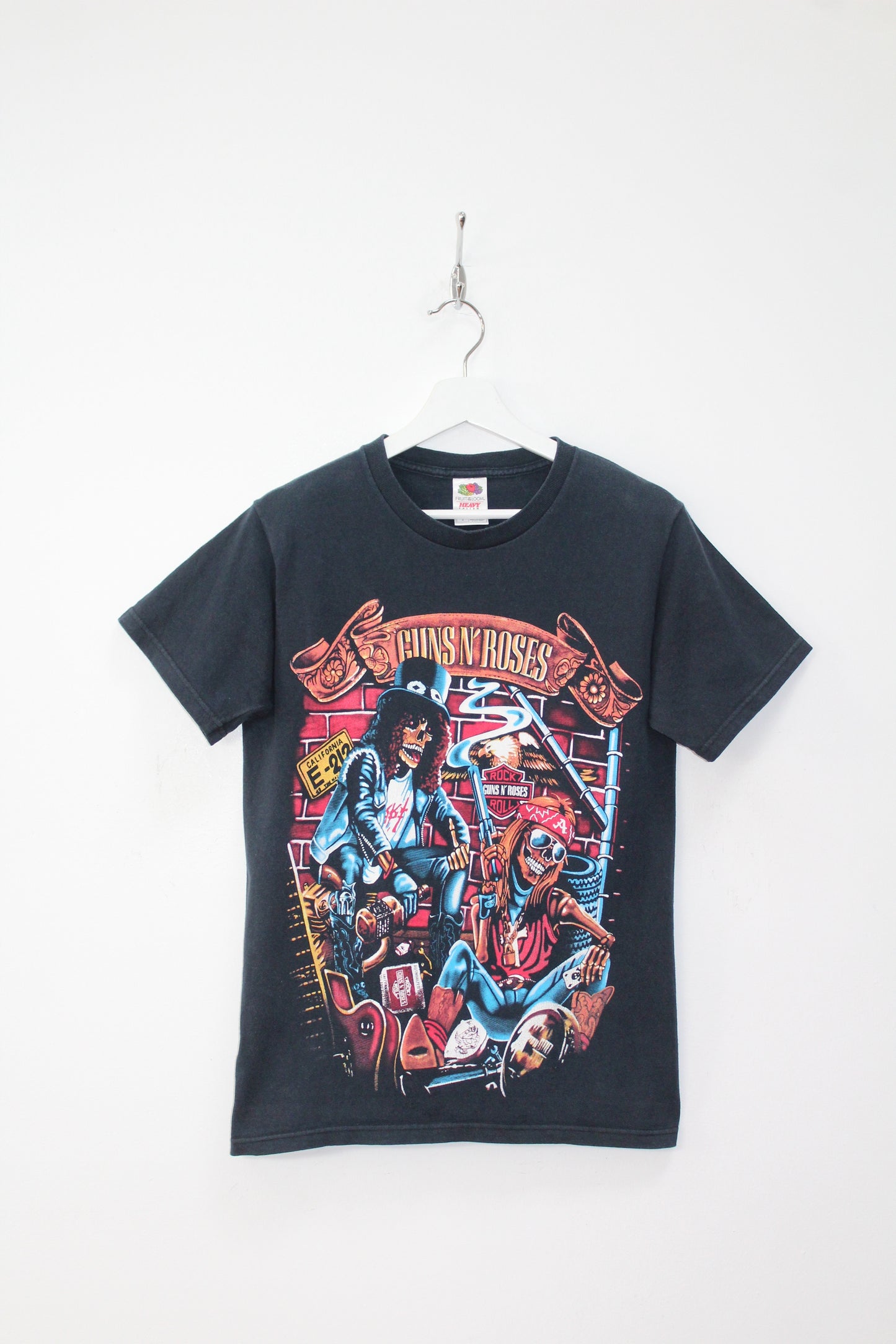 VINTAGE GUNS N' ROSES ROCK N ROLL HEAVY COTTON T-SHIRT SMALL