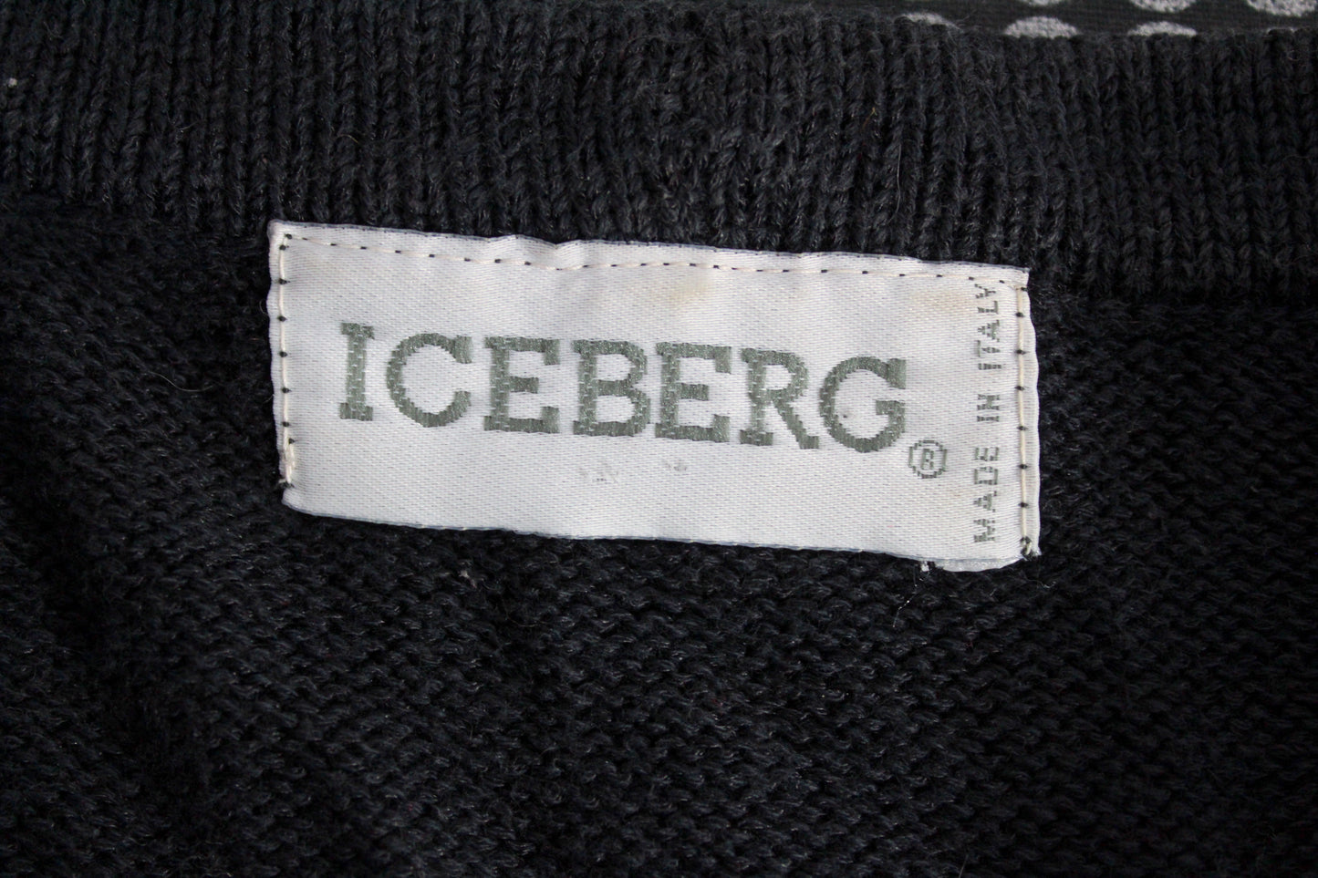 ICEBERG 90'S VINTAGE ICESTEIN ALBERT EINSTEIN COMIC KNIT SWEATSHIRT LARGE (WOMEN'S)