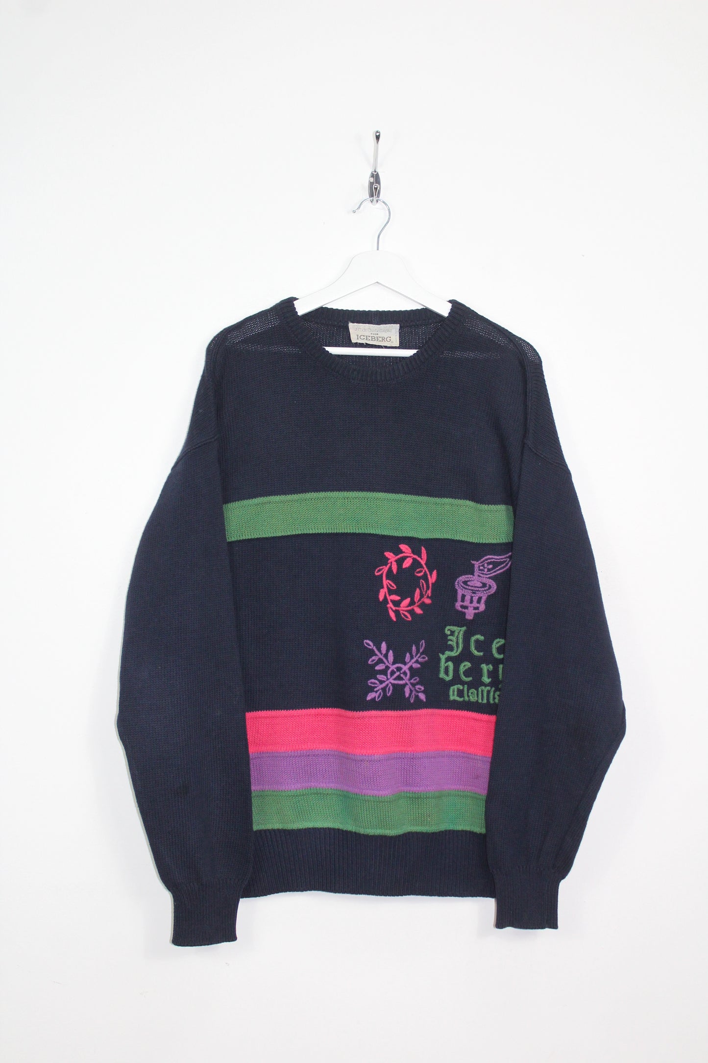 ICEBERG 90'S VINTAGE COTTON KNIT JUMPER XL