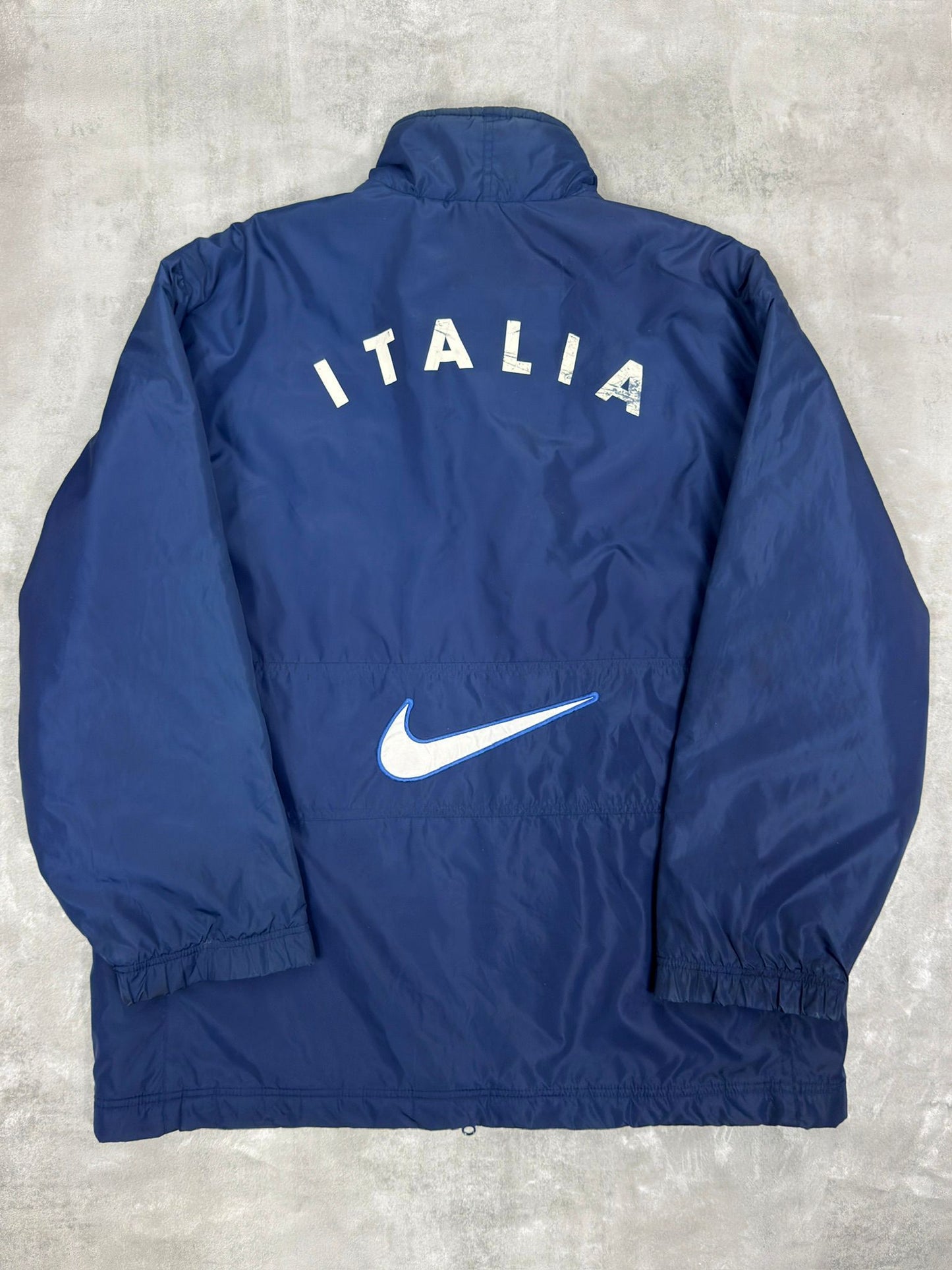 VINTAGE NIKE ITALY 1996-97 PADDED BENCH COAT JACKET LARGE