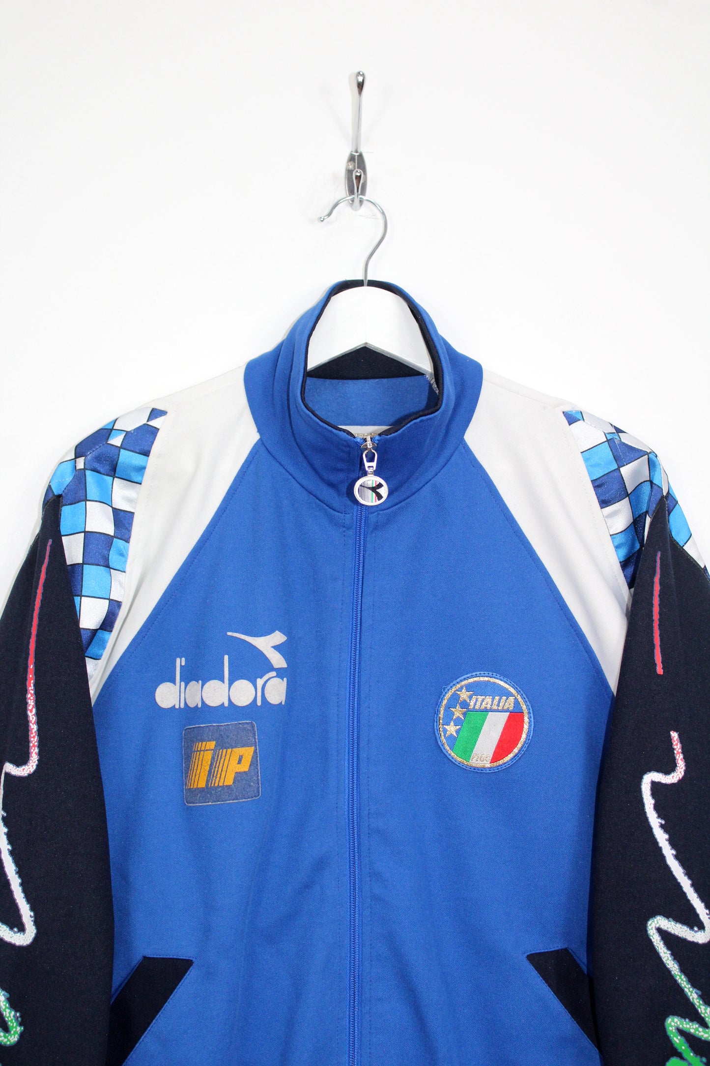 ITALY WORLD CUP 1990 VINTAGE DIADORA PLAYER ISSUE TRACKSUIT TOP JACKET MEDIUM