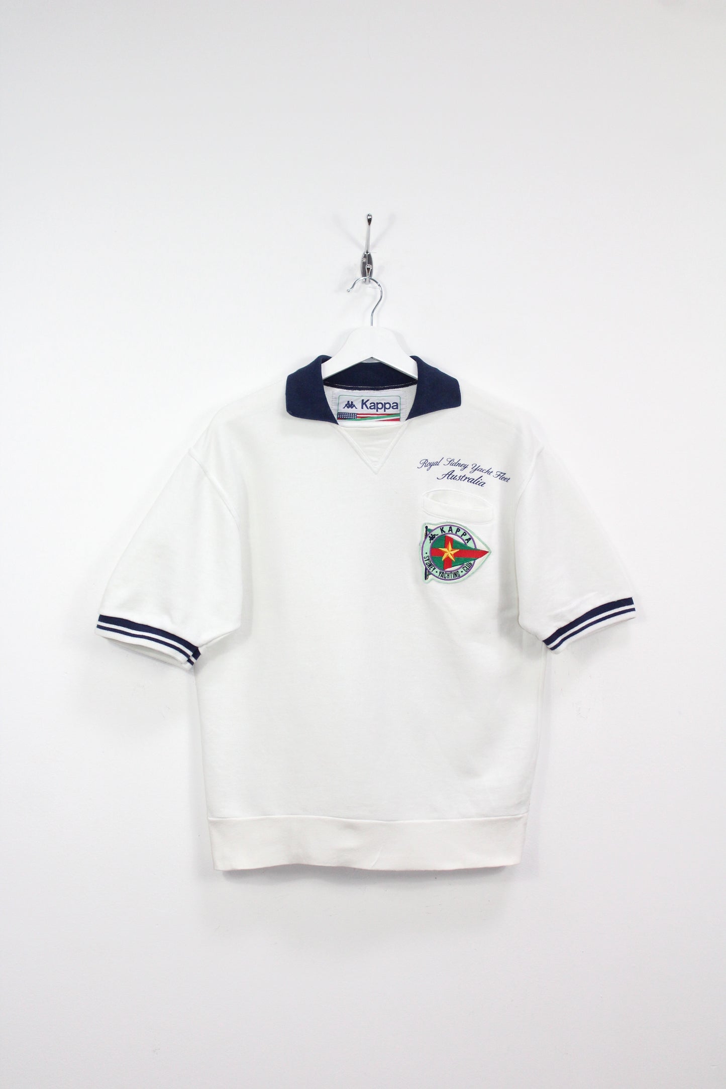 KAPPA 80'S VINTAGE SIDNEY YACHTING CLUB SHORT SLEEVES SWEATSHIRT SMALL