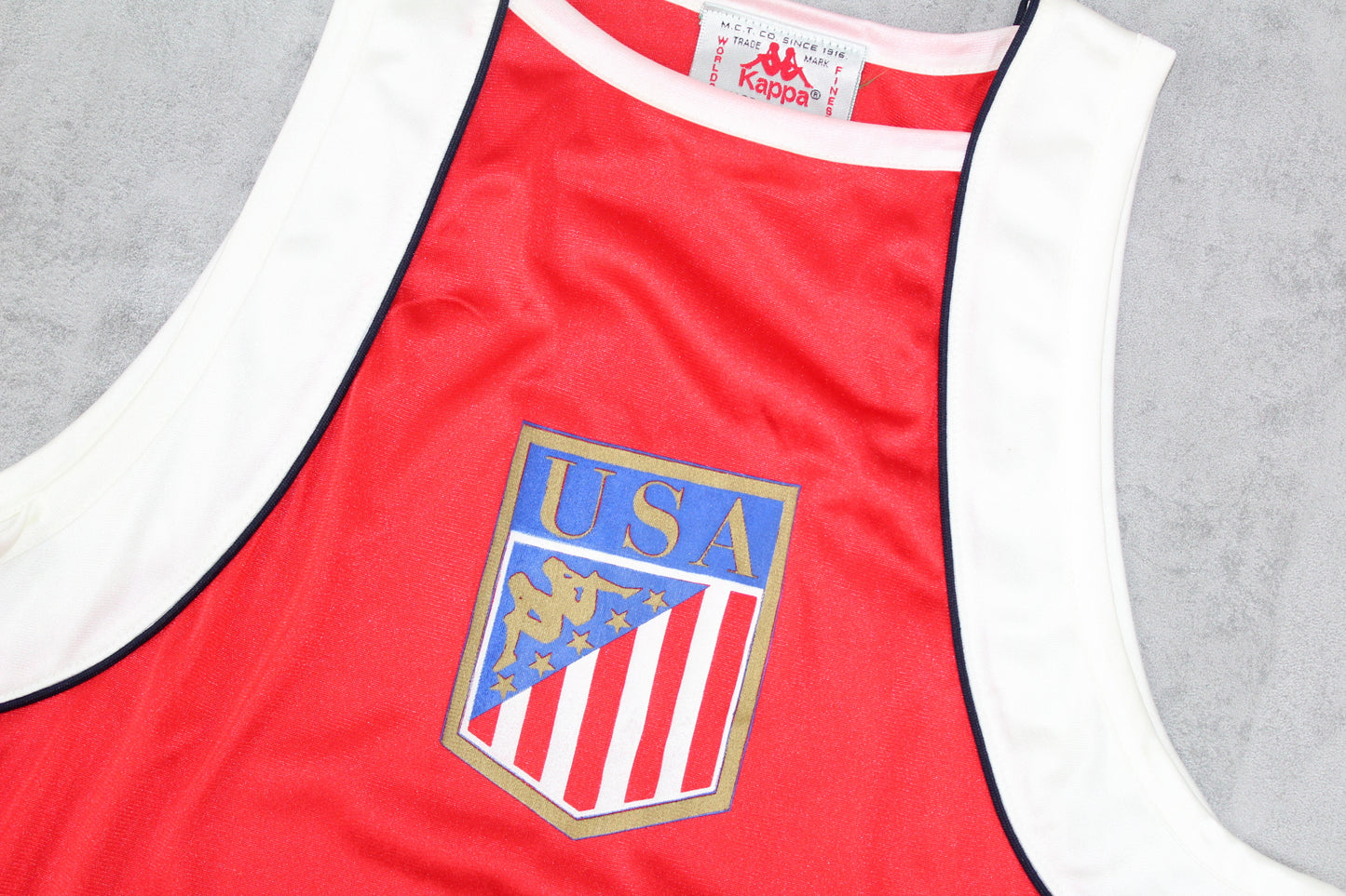 KAPPA VINTAGE TEAM USA OLYMPIC GAMES 1988 RUNNING SPRINTER JERSEY LARGE