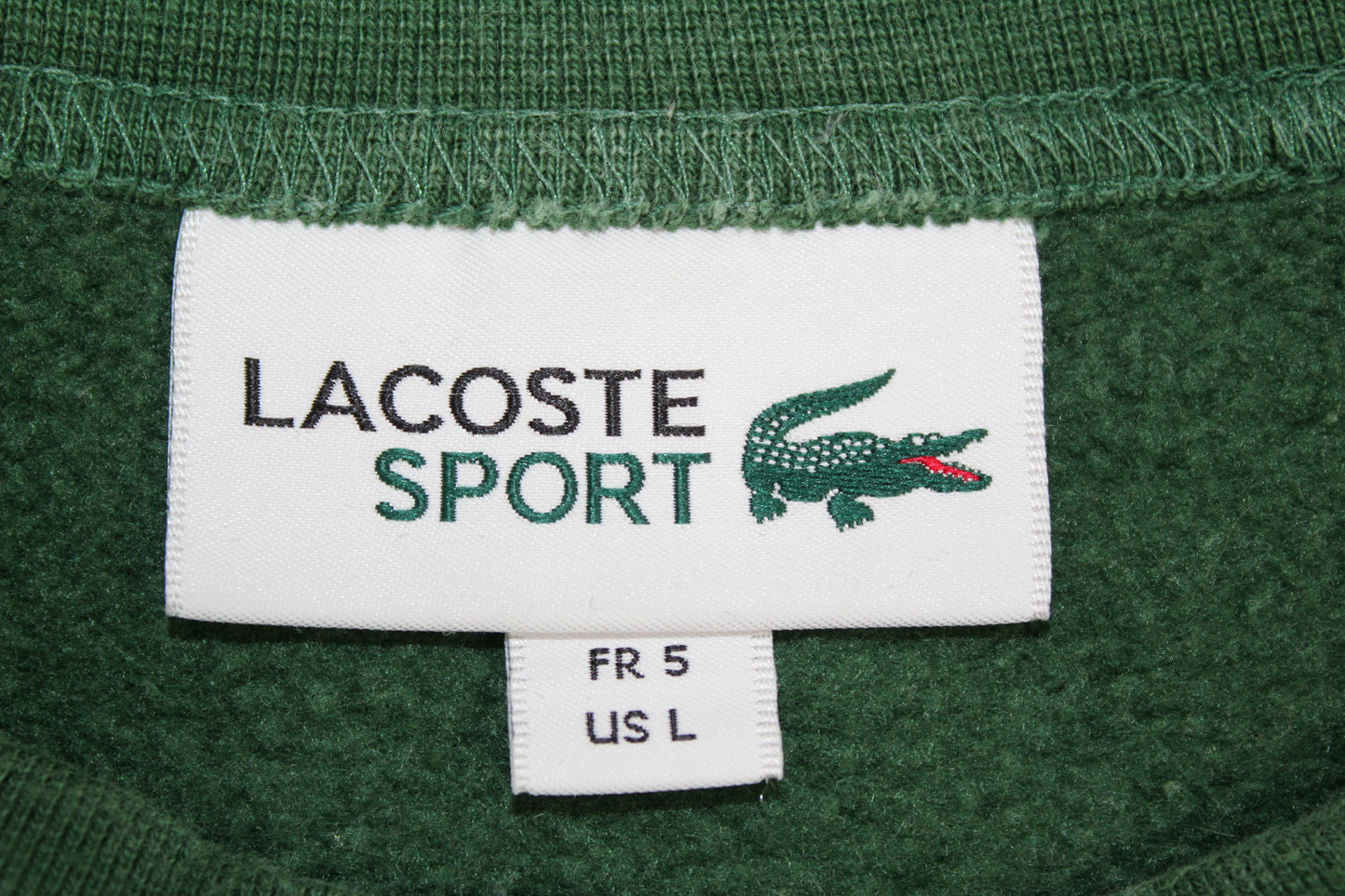 LACOSTE VINTAGE LACOSTE SPORT SPELL OUT SWEATSHIRT LARGE