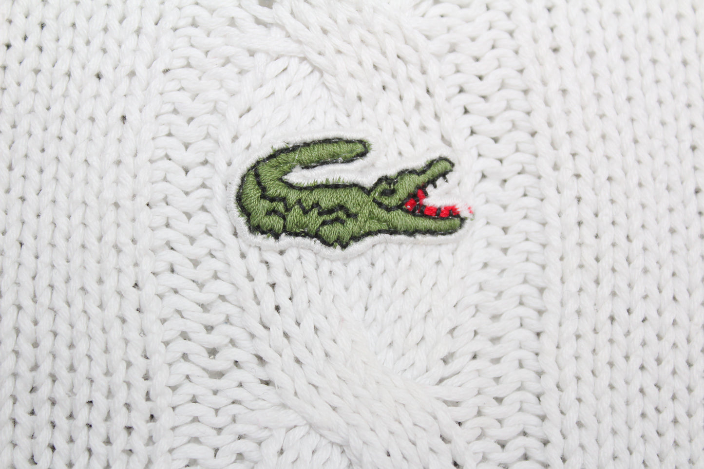 LACOSTE VINTAGE LACOSTE SPORT SLEEVELESS CABLE KNIT JUMPER XL