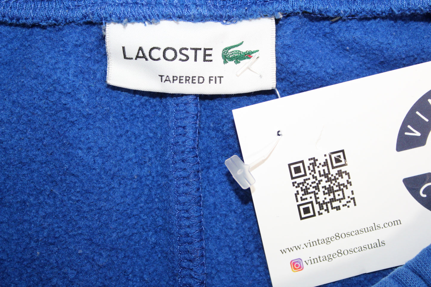 LACOSTE TAPERED FIT RIBBED TRACKSUIT BOTTOMS JOGGERS MEDIUM