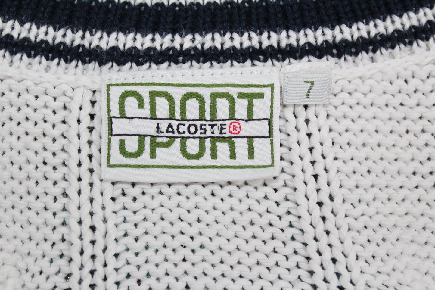 LACOSTE VINTAGE LACOSTE SPORT SLEEVELESS CABLE KNIT JUMPER XL