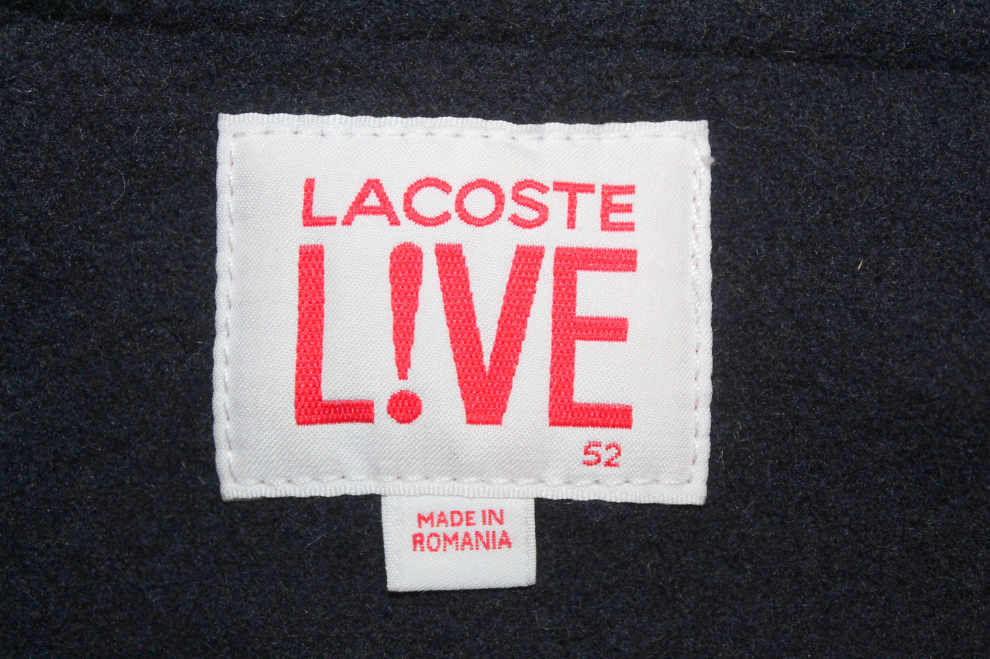 LACOSTE VINTAGE LACOSTE LIVE WOOL HOODIE DUFFLE COAT LARGE
