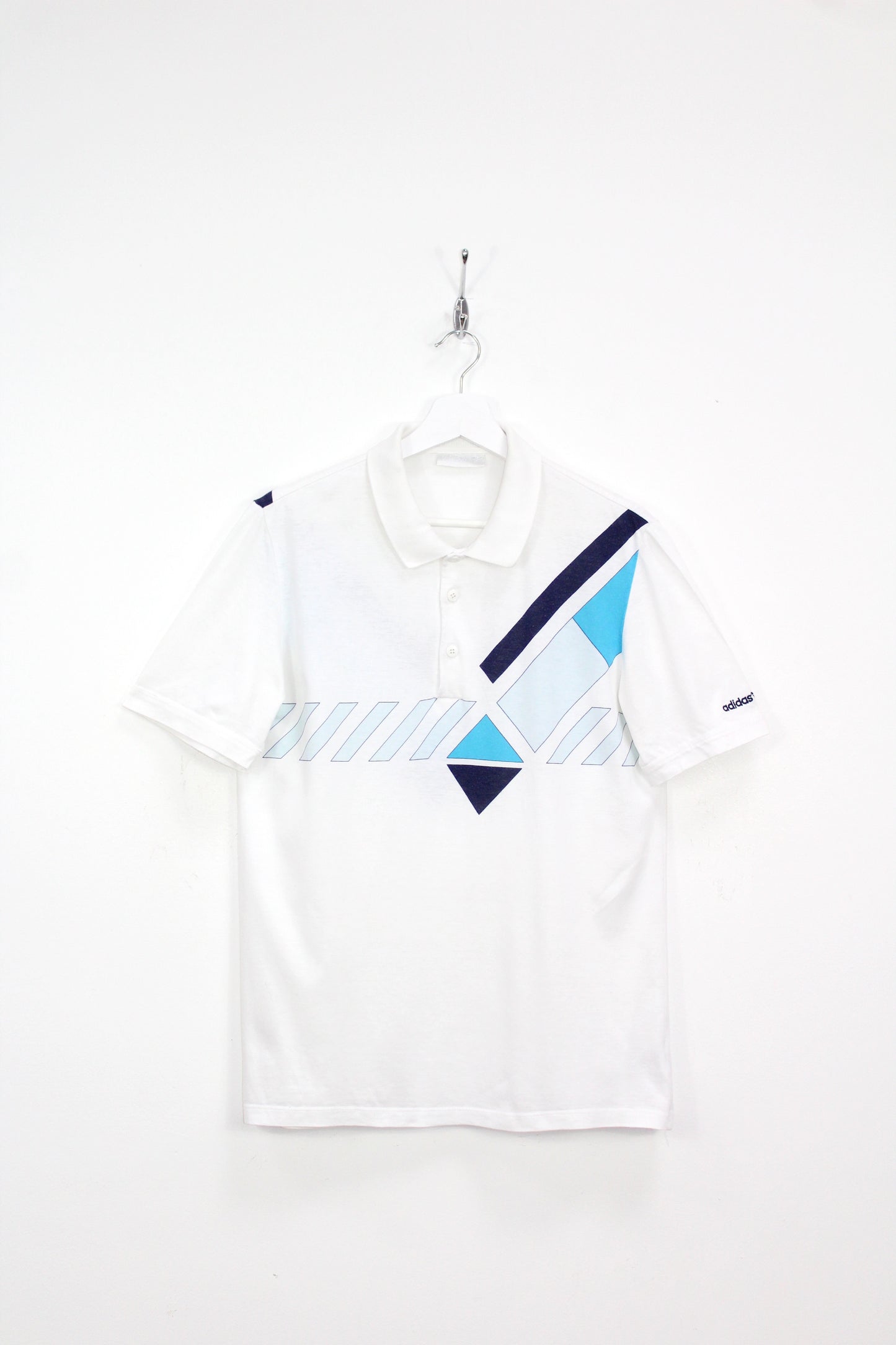 ADIDAS VINTAGE IVAN LENDL ARGYLE DIAMOND WIMBLEDON 1985 TENNIS POLO SHIRT LARGE