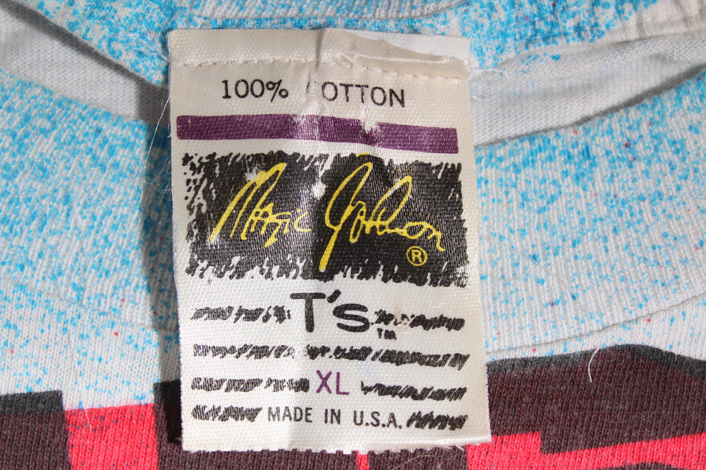 MAGIC JOHNSON TEES 90 VINTAGE DREAM TEAM USA BASKETBALL STARS T-SHIRT XL