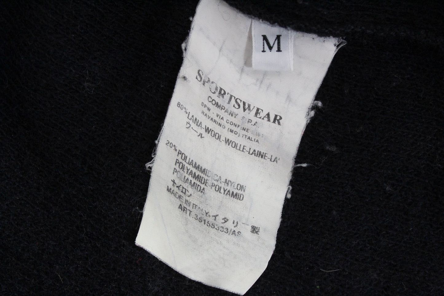VINTAGE STONE ISLAND AW 2001 WOOL KNIT JUMPER MEDIUM