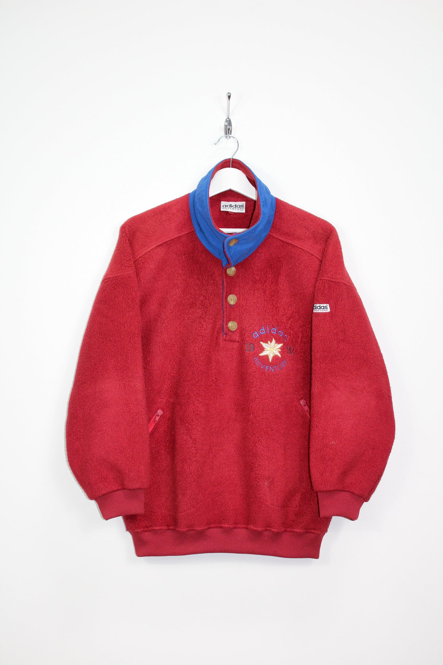 ADIDAS ADVENTURE 90'S VINTAGE FLEECE SWEATSHIRT LARGE