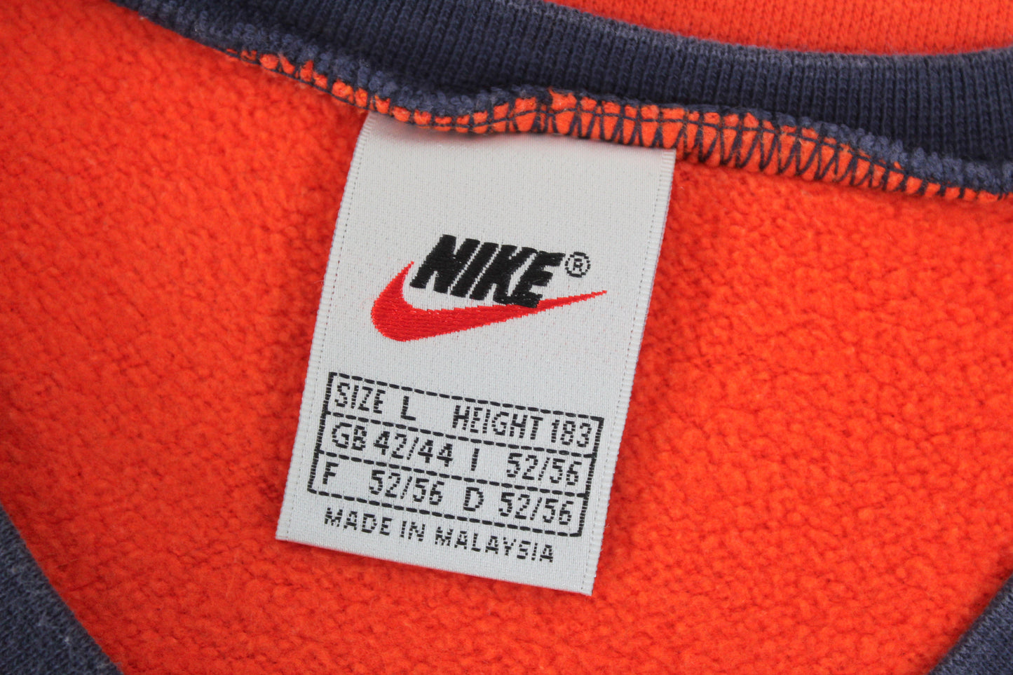 NIKE 90'S VINTAGE EMBROIDERED SPELL OUT SWEATSHIRT LARGE