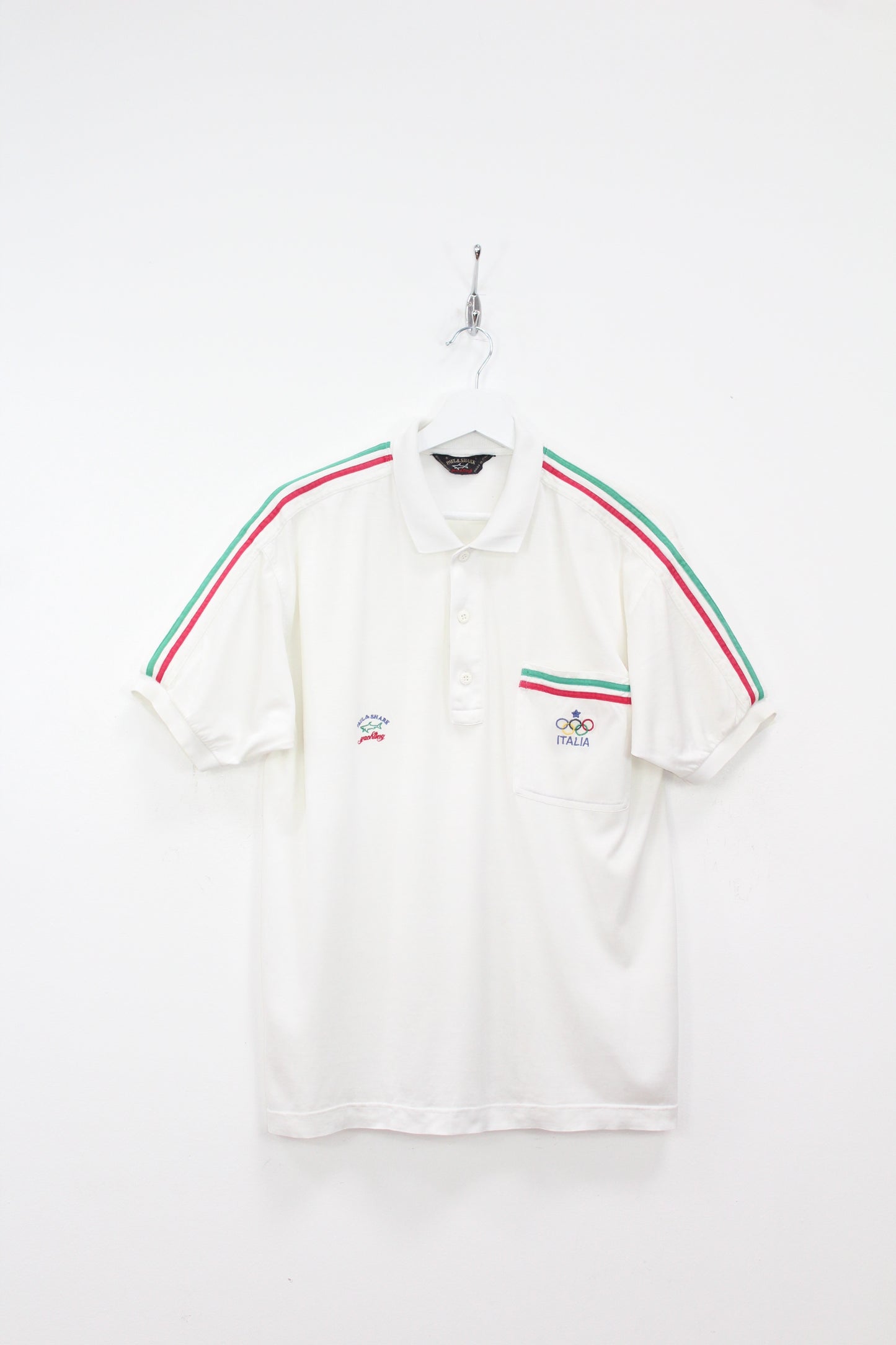 PAUL & SHARK YACHTING ITALY OLYMPIC GAMES 1992 POLO SHIRT LARGE