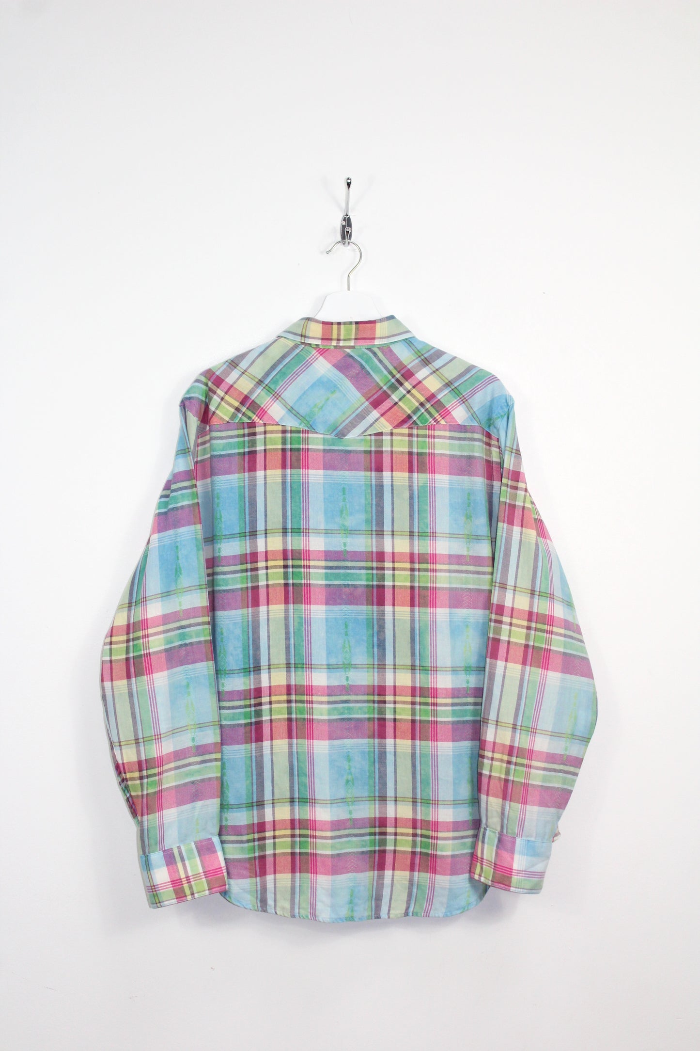 POLO RALPH LAUREN 90'S VINTAGE LONG SLEEVE CHECKED SHIRT LARGE