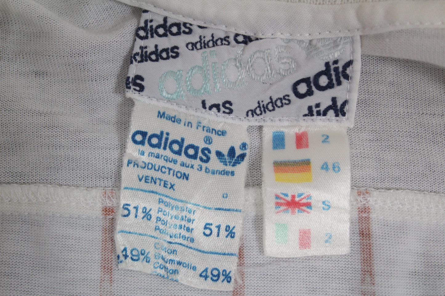 ADIDAS FIRST VENTEX 70'S VINTAGE STRIPED TENNIS POLO SHIRT SMALL