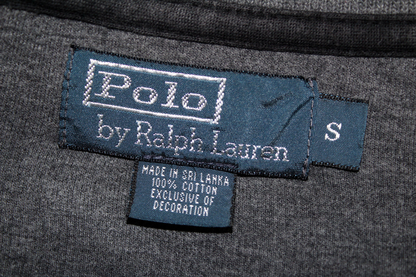 VINTAGE POLO RALPH LAUREN 1933-34 SKI PATCH QUARTER ZIP SWEATSHIRT SMALL