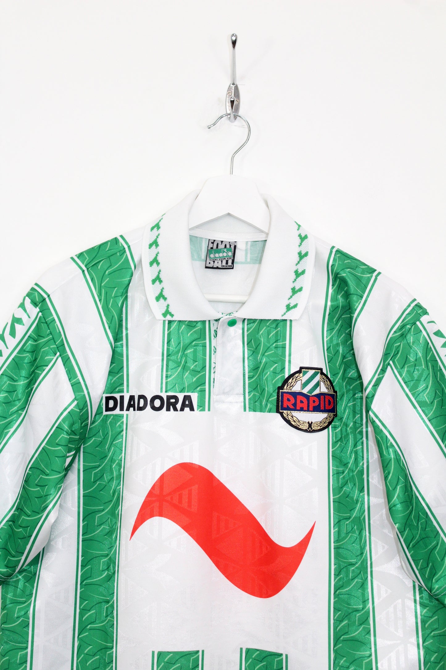 VINTAGE RAPID VIENNA 1996-98 DIADORA HOME FOOTBALL SHIRT LARGE