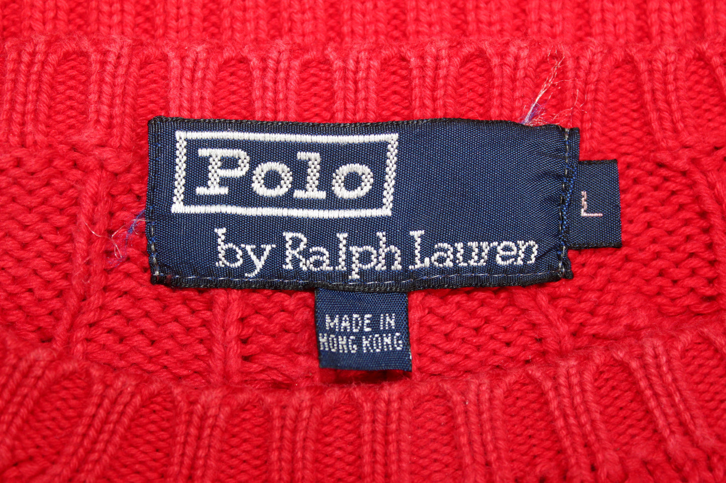POLO RALPH LAUREN CABLE KNIT JUMPER LARGE