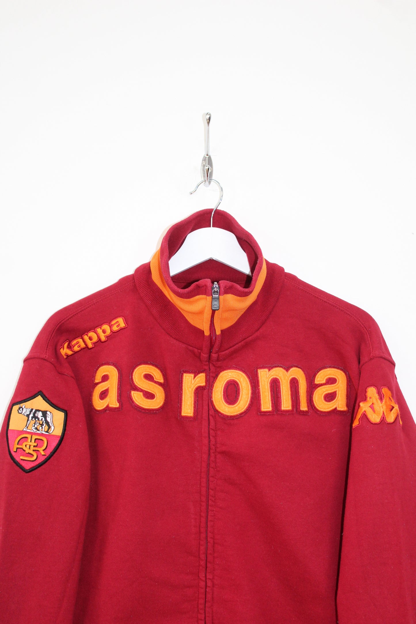KAPPA AS ROMA 2007-08 TRACKSUIT TOP JACKET MEDIUM