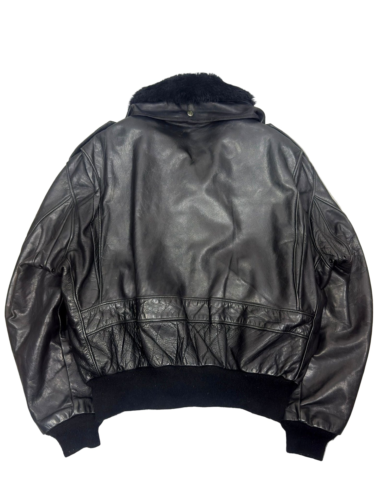SCHOTT NYC 90'S VINTAGE LEATHER FLIGHT JACKET LARGE