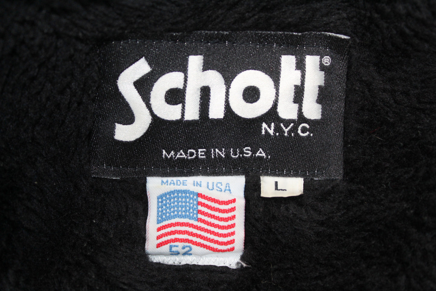 SCHOTT NYC 90'S VINTAGE LEATHER FLIGHT JACKET LARGE
