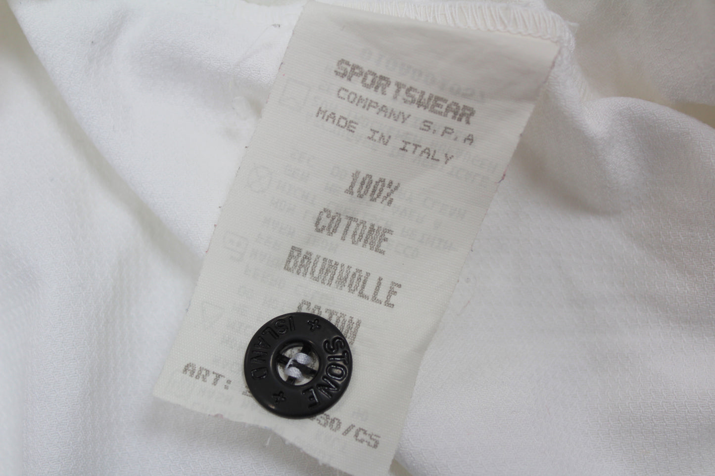 VINTAGE STONE ISLAND MARINA SS 1996 SPELL OUT SHORT SLEEVE BUTTON DOWN SHIRT LARGE